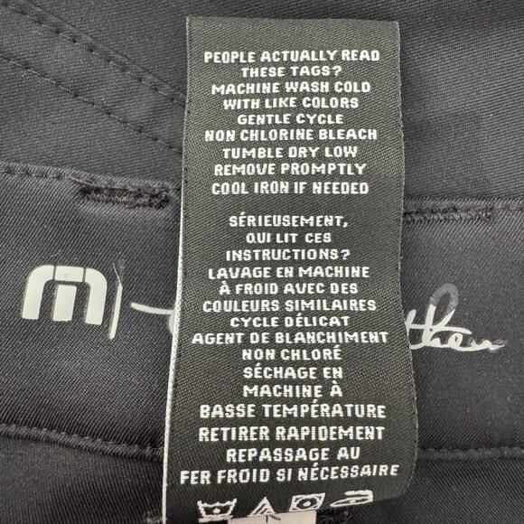 Travis Mathew Pants Mens 30 Black Golf Trouser Flat Front Stretch Pockets - Picture 6 of 11